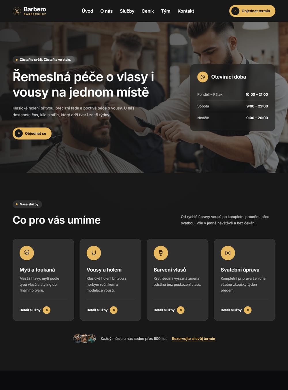 Ukázka webu vytvořeného v Miyře